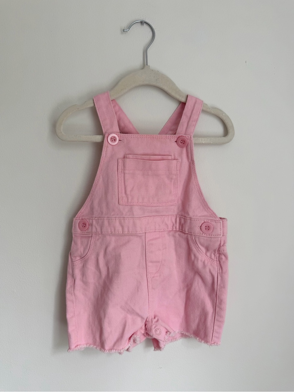 George Pink Denim Short Overalls (Size 18-24m)
